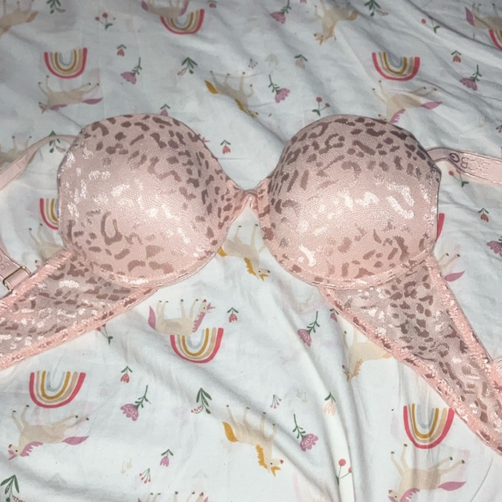 BCBGeneration Pink Lace Trim Bra Intimates